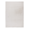 Lalee Comfort Teppich in Creme-Weiss mit elegantem Bogenmuster und dezenter Hochflor-Struktur