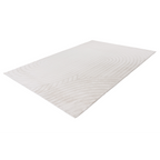 Lalee Comfort 2 Teppich in Cremeweiß mit elegantem Bogenmuster und 3D-Struktur in modernem Design