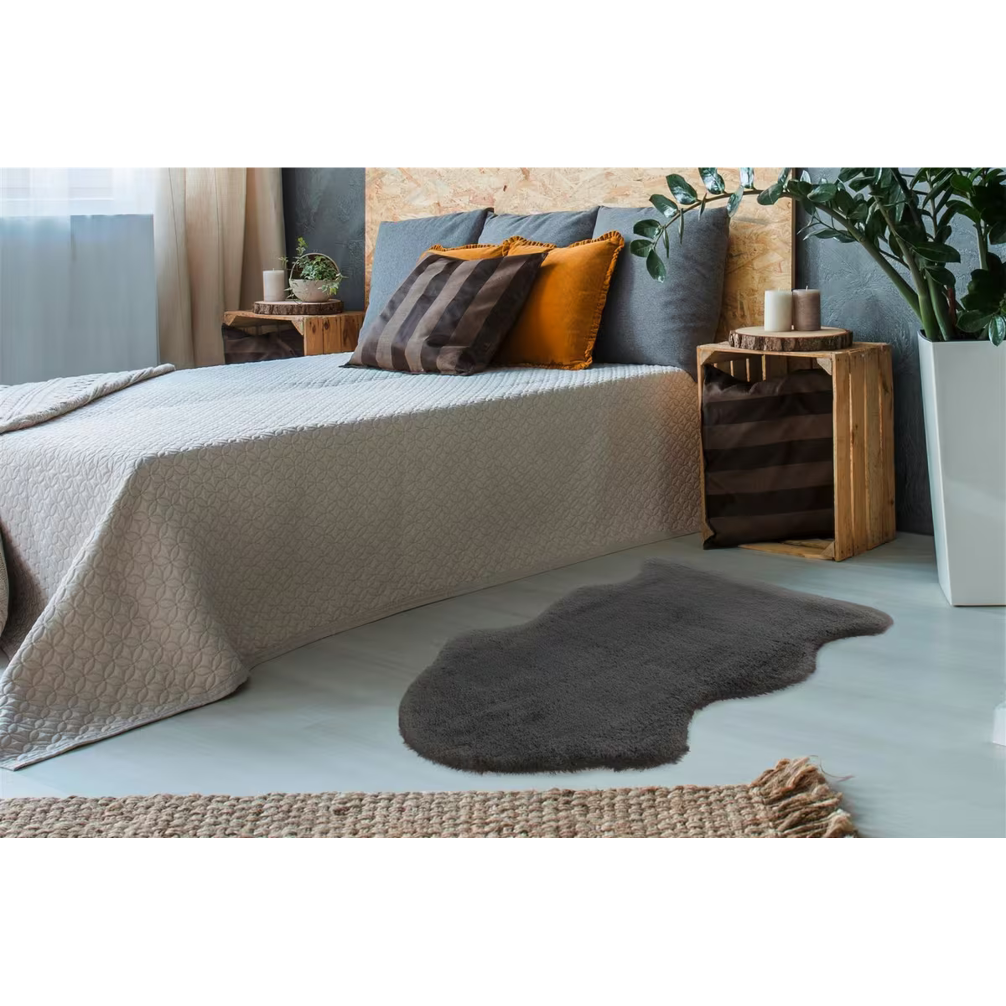 Fausse fourrure Graphite doux