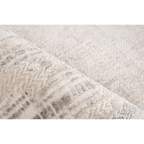 Nahaufnahme Pierre Cardin Chalet Teppich in Beige-Silber mit strukturiertem Flormuster, 160x230cm