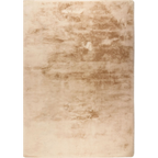 Lalee Dolce Teppich in Beige 80x150cm – flauschiger Hochflor-Teppich in sanften Naturtönen