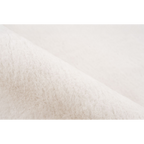 Nahaufnahme Lalee Dolce Teppich Ivory, cremefarbener Kurzflor, weiche Textur, 80x150cm
