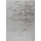 Lalee Dolce Hochflor-Teppich in Silber/Grau, 80x150cm, weicher Kunstfell-Look