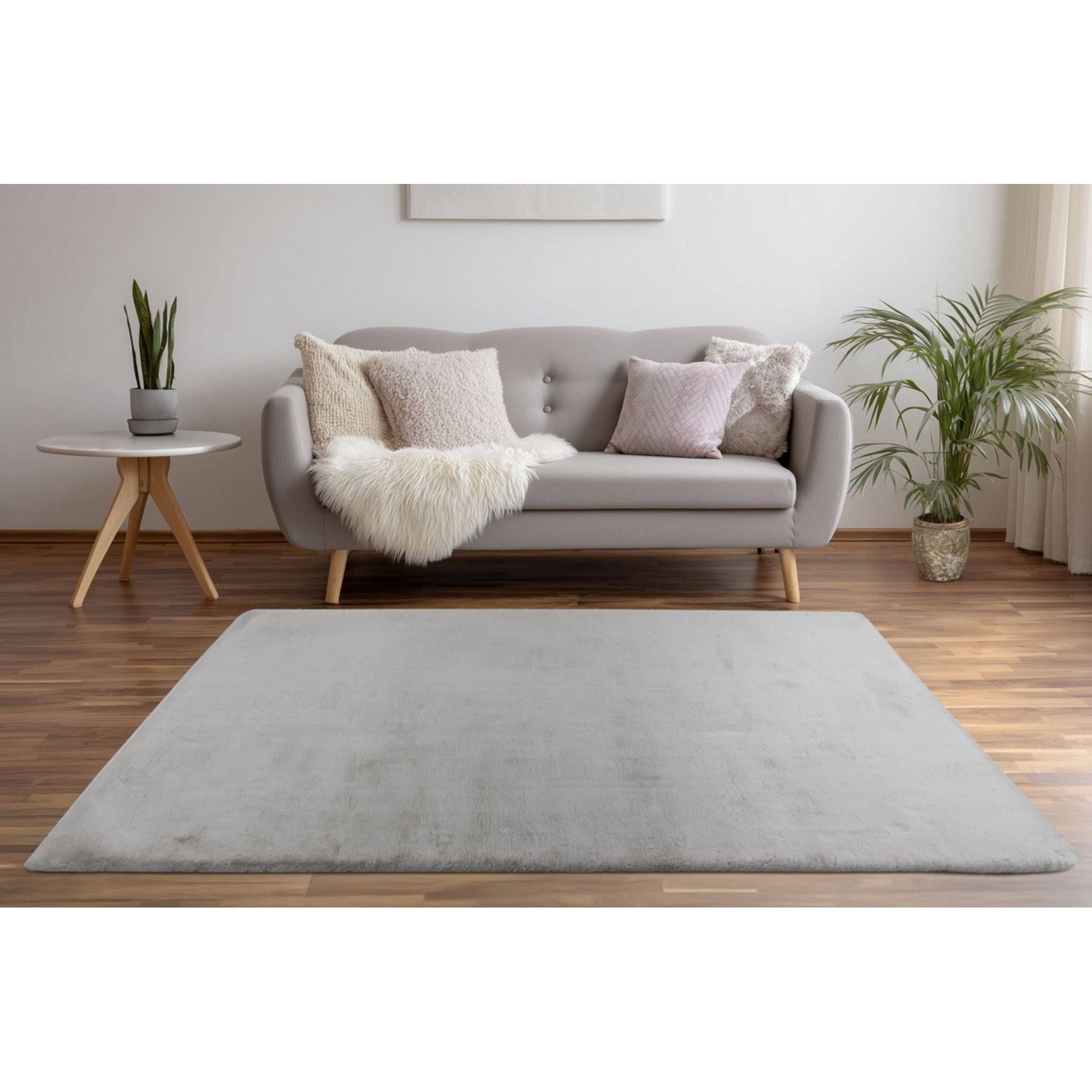 Tapis argenté doux