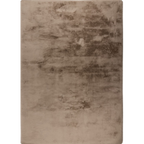 Lalee Dolce Teppich in Taupe, 160x230cm – weicher Hochflor-Teppich in warmen Brauntönen