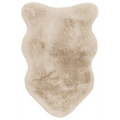 Lalee Heaven Shape Teppich Beige 60x90cm – weicher Hochflor-Teppich in organischer Form