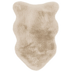 Lalee Heaven Shape Teppich Beige 60x90cm – weicher Hochflor-Teppich in organischer Form