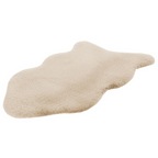Lalee Heaven Shape Teppich Beige 60x90cm – flauschiger Fellteppich in organischer Form