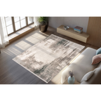 Lalee Modena Onyx Teppich 160x230cm in Grau-Beige im modernen Wohnzimmer mit Holzboden