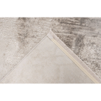 Lalee Teppich Modena Onyx 160x230cm – Rückseite mit cremefarbenem Untergrund und dezenter Fransen-Bordüre