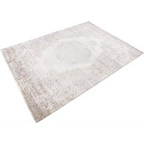 Lalee Pierre Cardin Paris Teppich Taupe 160x230cm mit orientalischem Medaillonmuster in modernem Vintage-Look