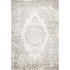 Lalee Pierre Cardin Paris Teppich Taupe 160x230cm – vintage orientalisches Muster in Grau-Beige-Tönen