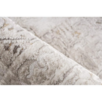 Nahaufnahme Lalee Paris Pierre Cardin Teppich Taupe, luxuriöse Textur mit elegantem Muster, 160x230cm