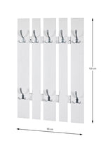 HAKU Möbel Wandgarderobe aus MDF in Weiss 65 x 9 x 100 cm