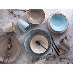 Creatable Kombiservice Nature Scandinavia 16-teilig in Blau und Beige mit Bechern und Besteck