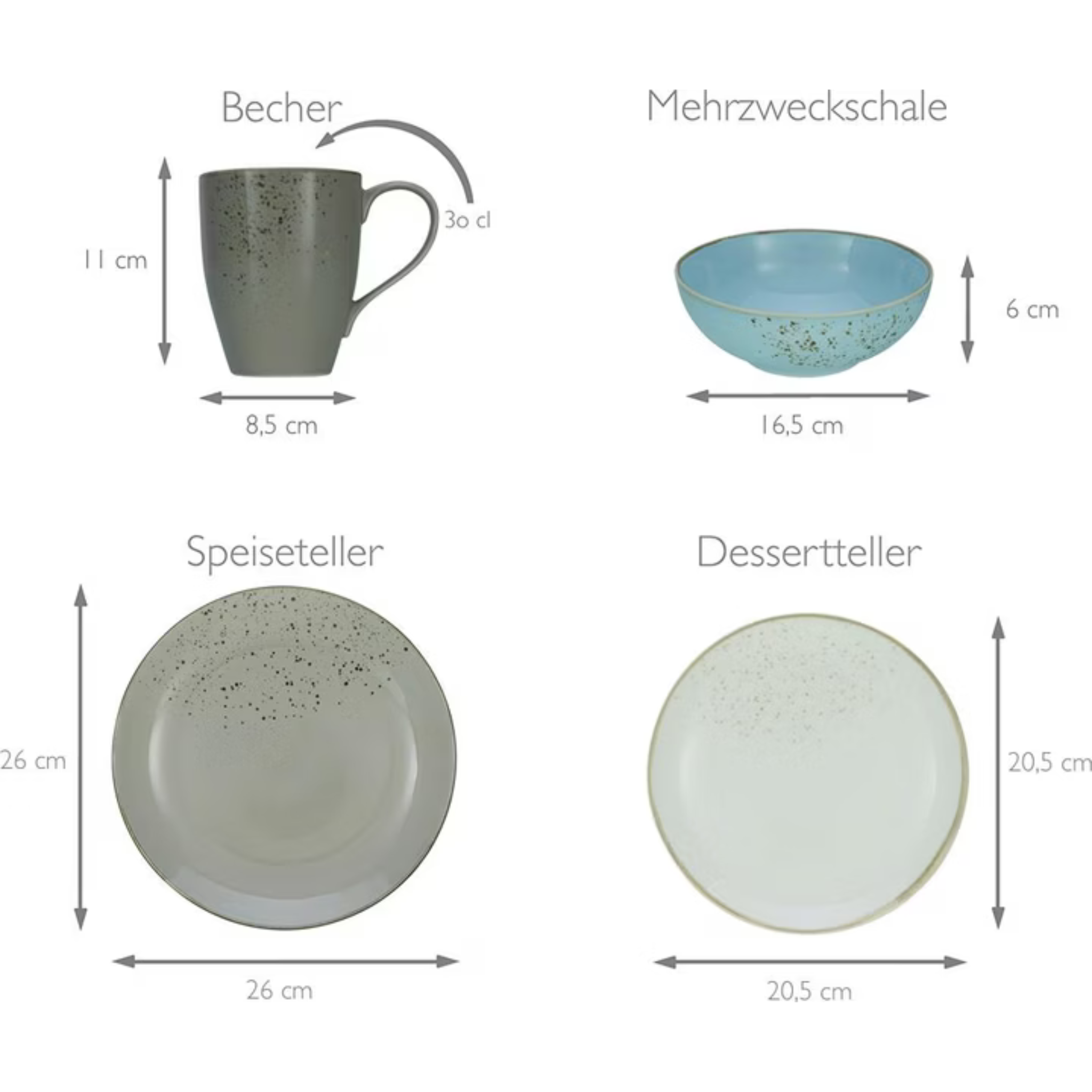 Service combiné 16 pièces Nature Scandinavie