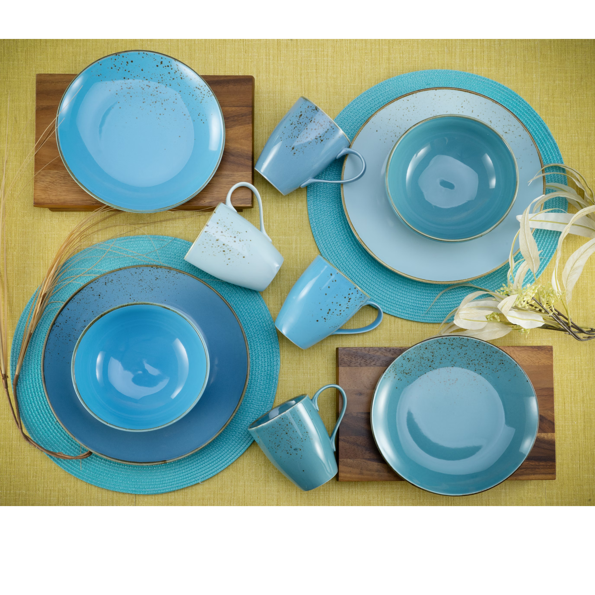 Service de table 16 pièces Nature Aqua
