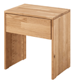 Nachttisch Los Angeles aus massiver Eiche mit einer Schublade, natürliche Holzmaserung, modernes Design