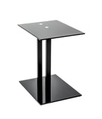 HAKU Möbel Beistelltisch aus Metall mit Glas in Schwarz 45 x 35 x 50 cm