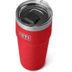 YETI Rambler Tumbler rot 591ml stapelbar - Isolierbecher mit Deckel