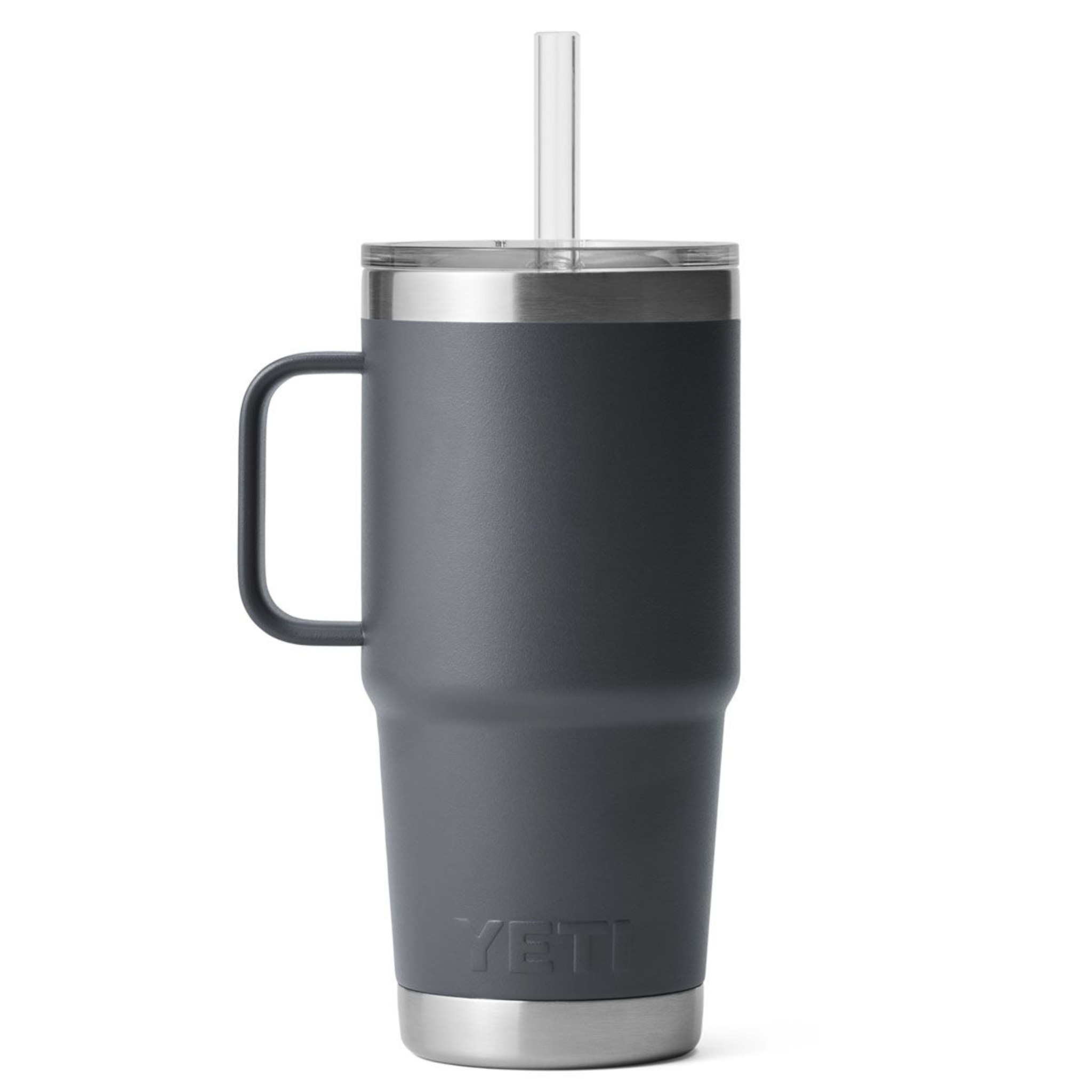 # Yeti Rambler Charcoral 26oz Becher mit Trinkhalm - Isolierter Edelstahl Thermobecher