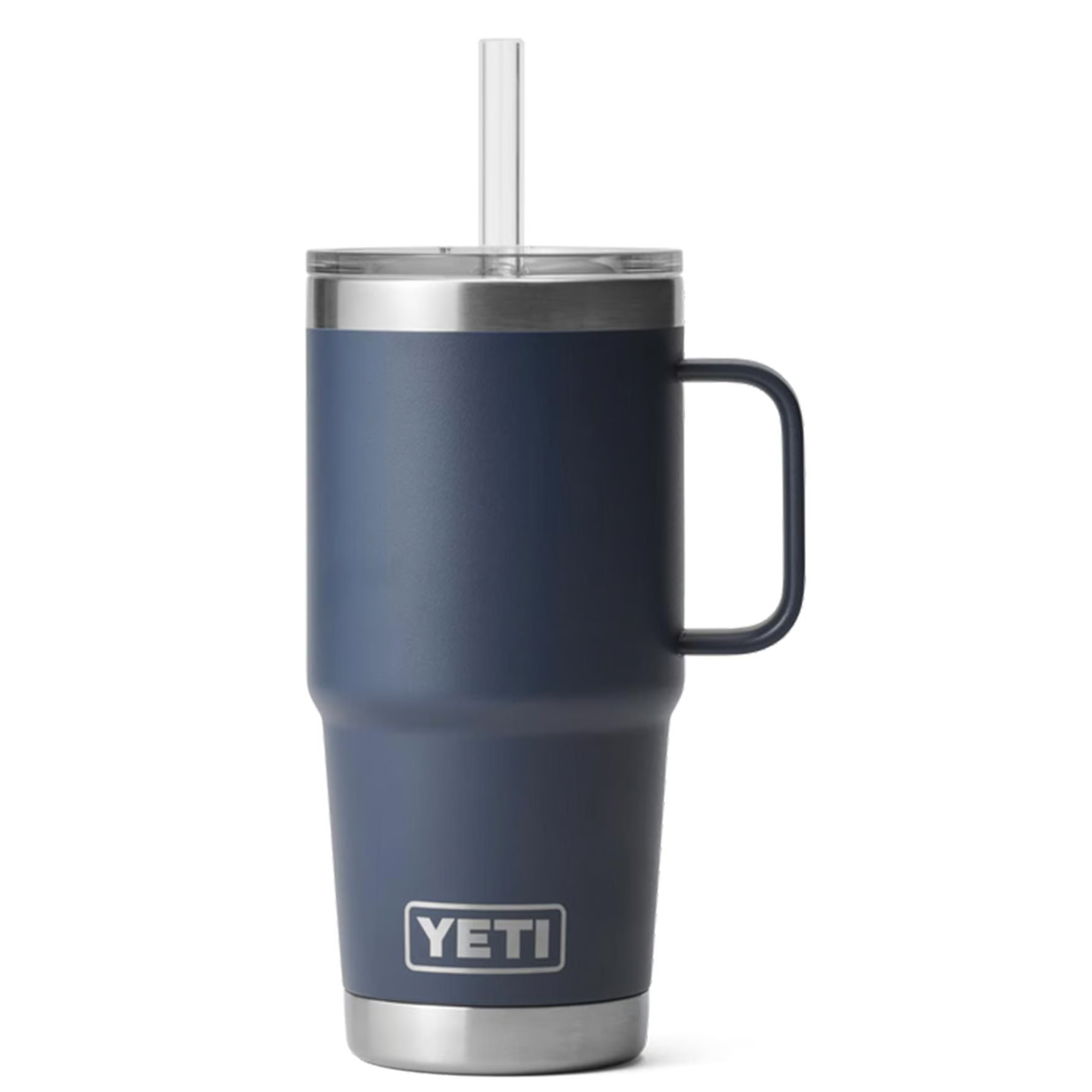 YETI Rambler 760ml Becher mit Strohhalm in Navy - Isolierter Edelstahl Trinkbecher