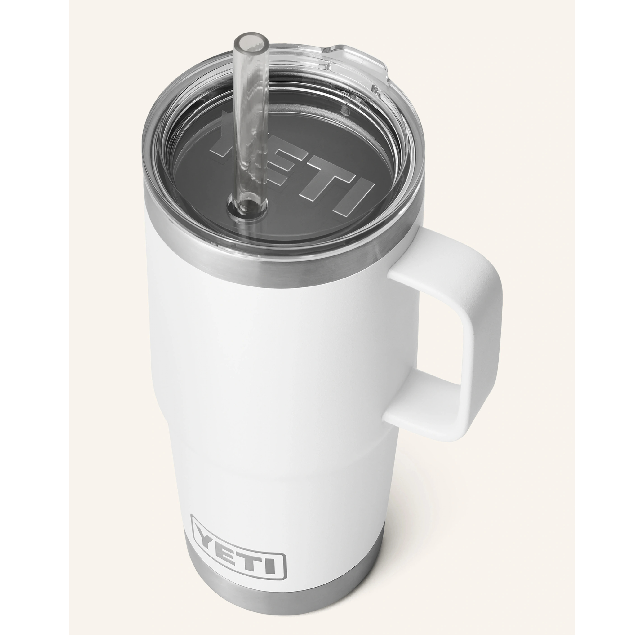 # YETI Rambler 760ml Isolierbecher weiß mit Trinkhalm

YETI Rambler 760ml Thermosbecher weiß mit Deckel und Strohhalm - Isoli
