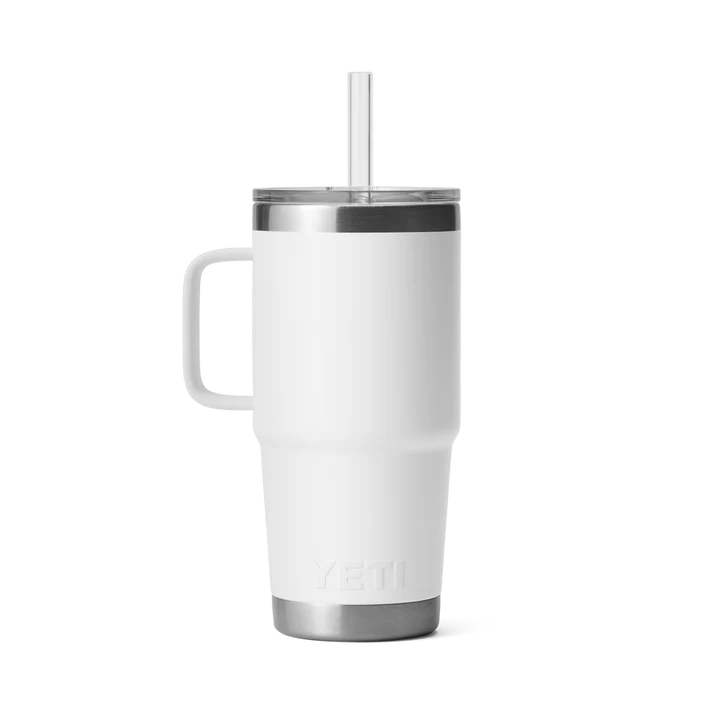 Gobelet isotherme YETI Rambler® 710 ml blanc avec paille
