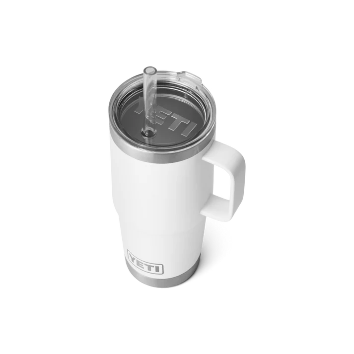 Gobelet isotherme YETI Rambler® 710 ml blanc avec paille