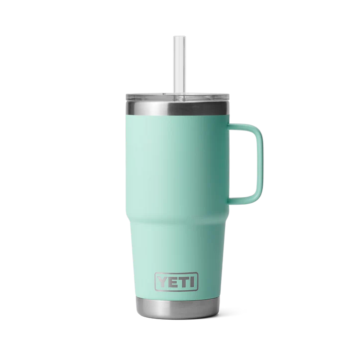 Mug isotherme YETI Rambler® 710 ml Vert d'eau avec paille