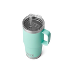Yeti Rambler 25oz Trinkbecher mit Trinkhalmdeckel in Seafoam-Grün, isolierter Edelstahl-Becher mit Griff