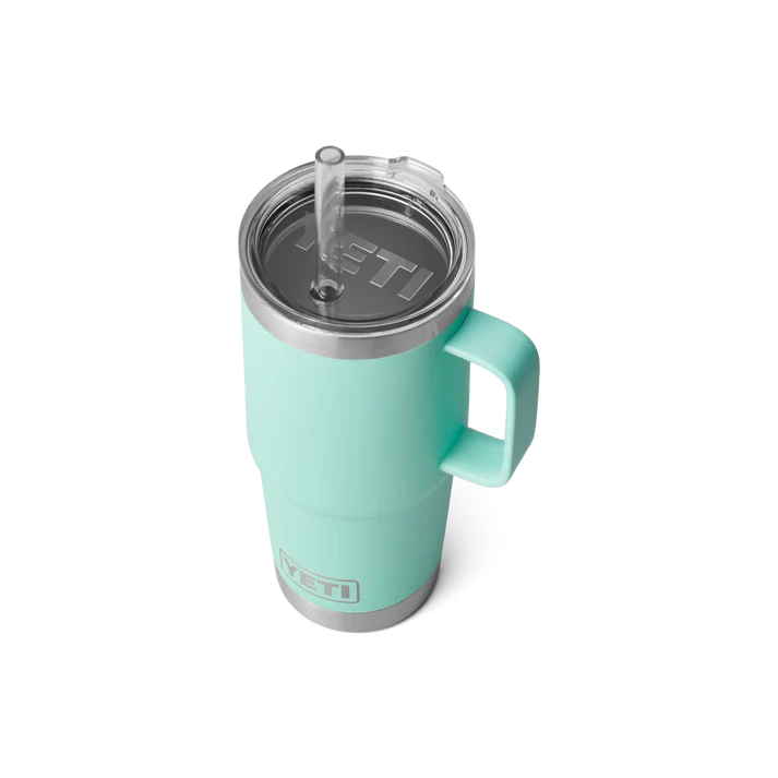 Mug isotherme YETI Rambler® 710 ml Vert d'eau avec paille