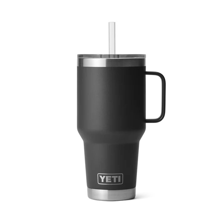 Gourde isotherme YETI Rambler® 1 litre avec couvercle à paille, couleur noire