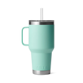 Yeti Rambler 35 oz Trinkbecher mit Trinkhalmdeckel in Seafoam Grün, isolierter Edelstahl-Becher mit Griff
