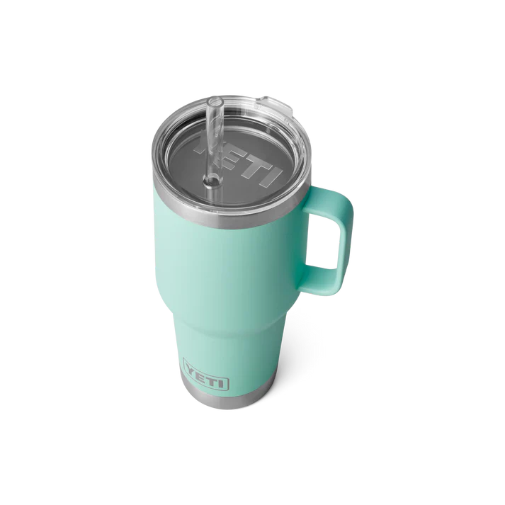 Gobelet isotherme YETI Rambler® 35 oz avec couvercle à paille, couleur vert d'eau