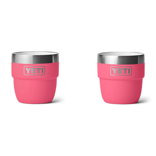 YETI Rambler 4 oz Espresso-Tassen 2er-Set in Pink, doppelwandige Edelstahl-Isolierbecher