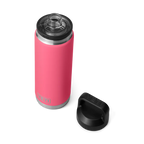 YETI Rambler 26 oz Trinkflasche in Pink mit abnehmbarem schwarzem Chug-Deckel, Edelstahl isoliert