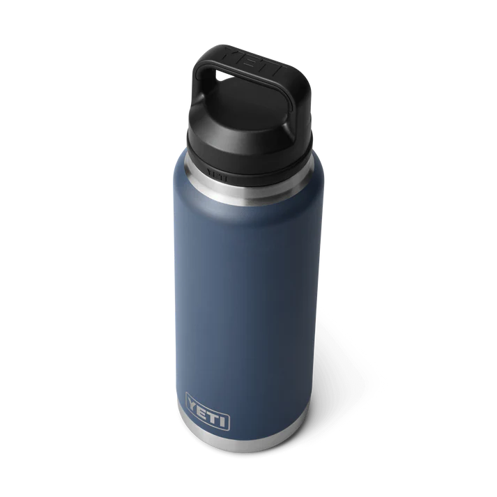 Gourde isotherme YETI Rambler® 1 litre (36 oz) bleu marine – Grande bouteille avec bouchon à large ouverture