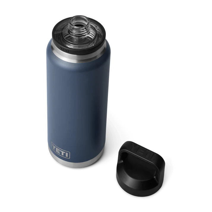 Gourde isotherme YETI Rambler® 1 litre (36 oz) bleu marine – Grande bouteille avec bouchon à large ouverture