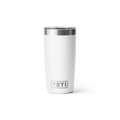 Yeti Rambler 10 oz Becher in Weiß mit transparentem Deckel – isolierter Edelstahl-Tumbler