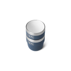 YETI Rambler Espresso-Set 2er, 4oz, Navy Blau, gestapelte Edelstahl-Tassen mit YETI-Logo