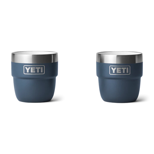 YETI Rambler Espresso-Tassen 2er-Set 4oz in Navy Blau, doppelwandige Edelstahl-Espressotassen