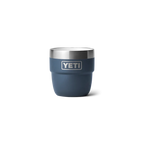 Yeti Rambler Espresso-Tasse 4oz in Navy-Blau, doppelwandiger Edelstahl-Becher mit YETI-Logo