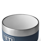 Yeti Rambler 4 oz Espressotasse Navy Blau – Detailansicht Edelstahldeckel und Markenlogo