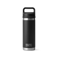Yeti Rambler 18 oz Trinkflasche in Schwarz mit Chug Cap und Tragegriff aus Edelstahl