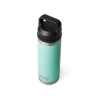 YETI Rambler 18 oz Trinkflasche in Seafoam-Grün mit schwarzem Chug-Verschluss, doppelwandiger Edelstahl