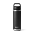 Yeti Rambler 26 oz Trinkflasche in Schwarz mit Chug Cap und doppelwandiger Vakuumisolierung