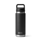 Yeti Rambler 26 oz Trinkflasche in Schwarz mit Chug Cap und doppelwandiger Vakuumisolierung