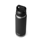 YETI Rambler 26 oz Trinkflasche in Schwarz mit Chug-Verschluss, doppelwandige Isolierflasche aus Edelstahl