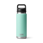 Yeti Rambler 26 oz Trinkflasche in Seafoam Grün mit Chug Cap, doppelwandige Isolierflasche aus Edelstahl